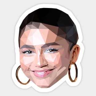 Lowpoly Zendaya Sticker